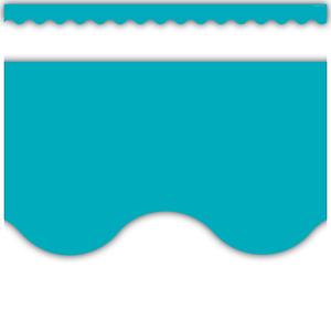Scalloped Border Trim: Teal-Borders-Tools 4 Teaching-Classroom Decor and More