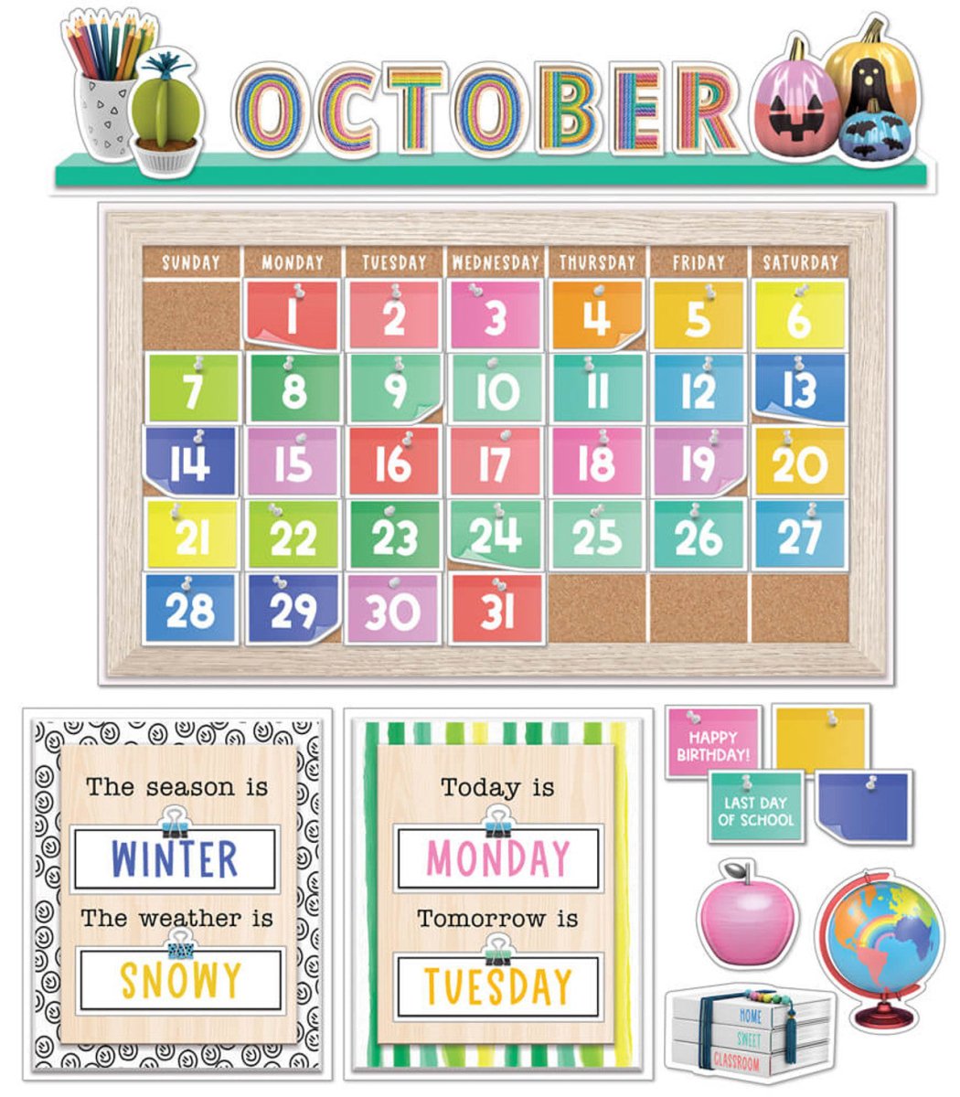 Creatively Inspired Calendar Bulletin Board Set-Bulletin Board Sets-Tools 4 Teaching-Classroom Decor and More