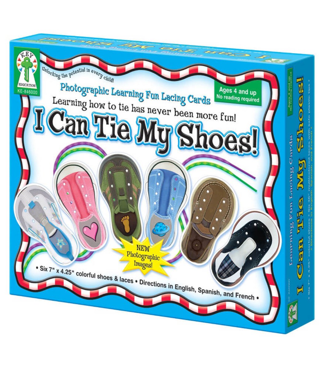 I Can Tie My Shoes Lacing Cards Grade PK-1-Classroom Essentials-Tools 4 Teaching-Classroom Decor and More