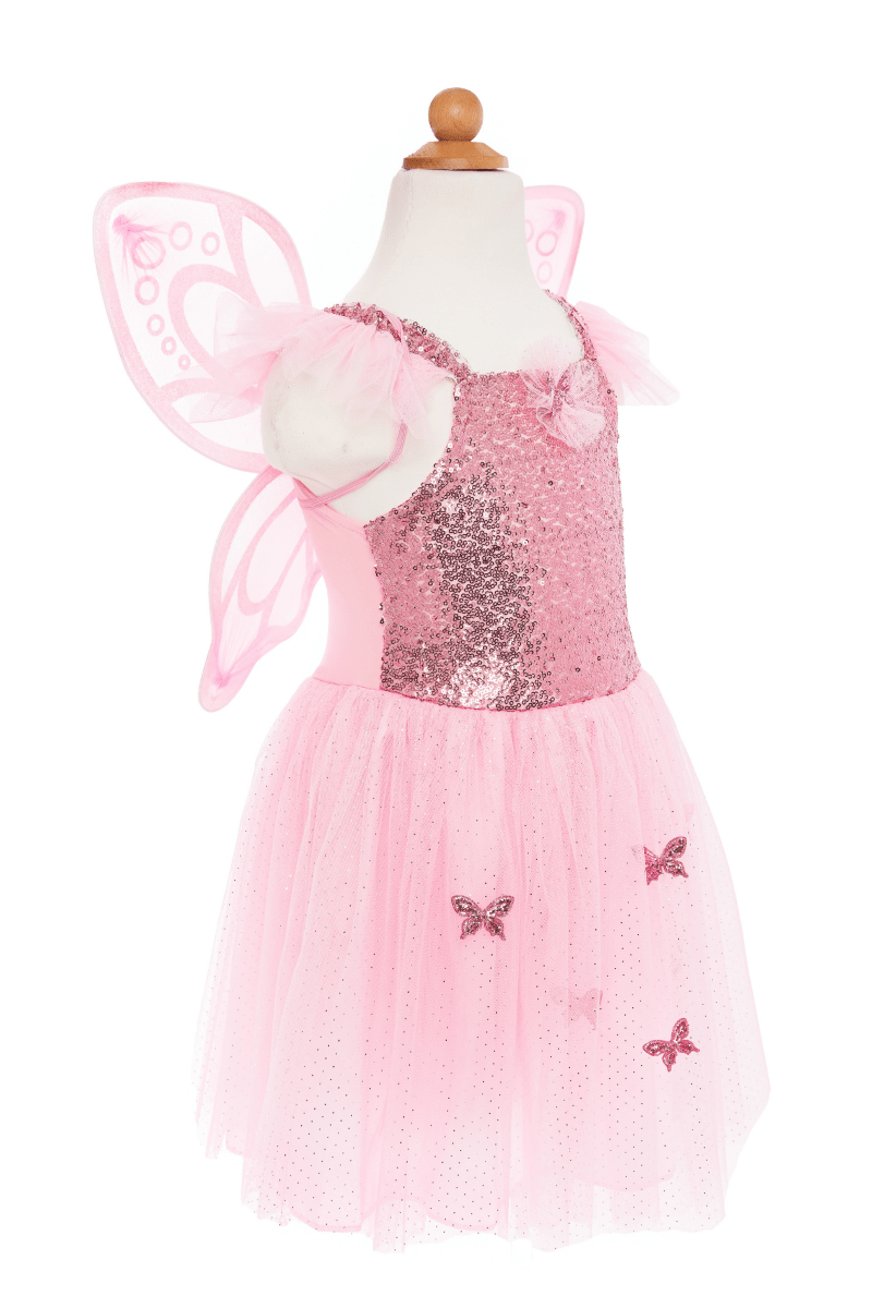 Pink Sequins Butterfly Dress/ Wings, Size 5-7-Dress Up & Jewelry-Tools 4 Teaching-Classroom Decor and More