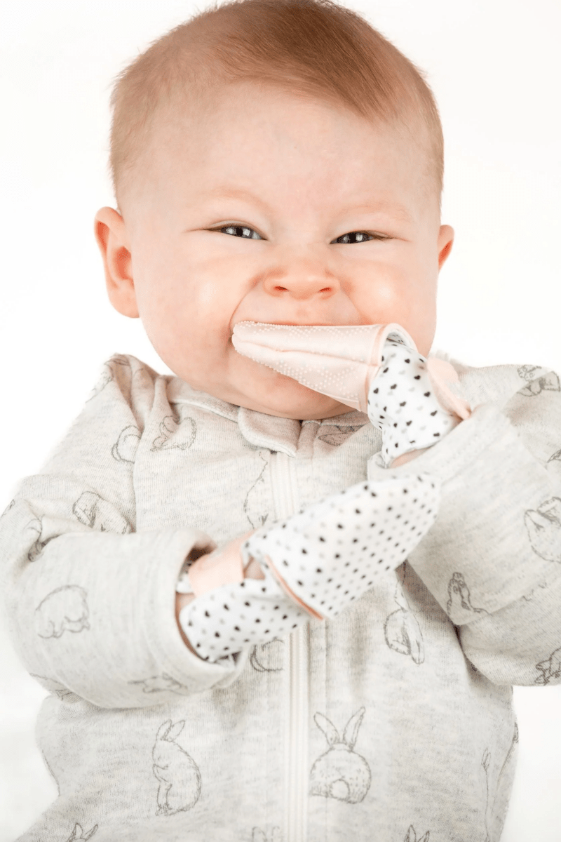 Munch Minis - Teething & Anti-scratch mitts - Grey Geo-Baby & Toddler-Tools 4 Teaching-Classroom Decor and More