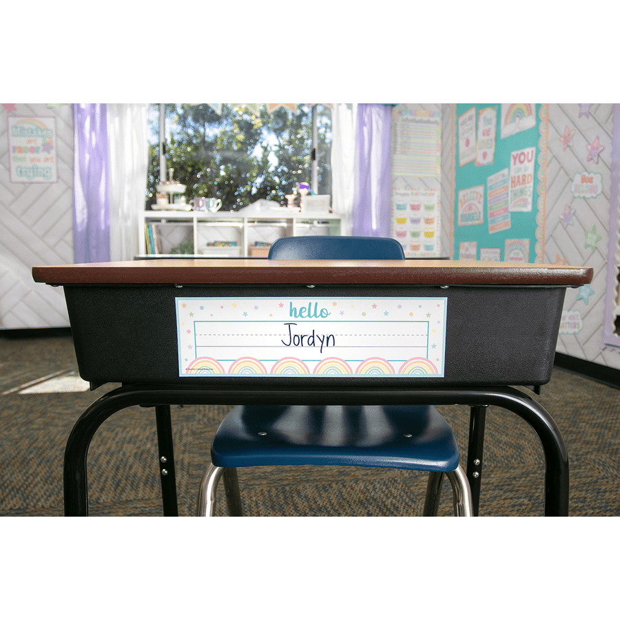 Pastel Pop Flat Name Plates-Nameplates & Name Tags-Tools 4 Teaching-Classroom Decor and More