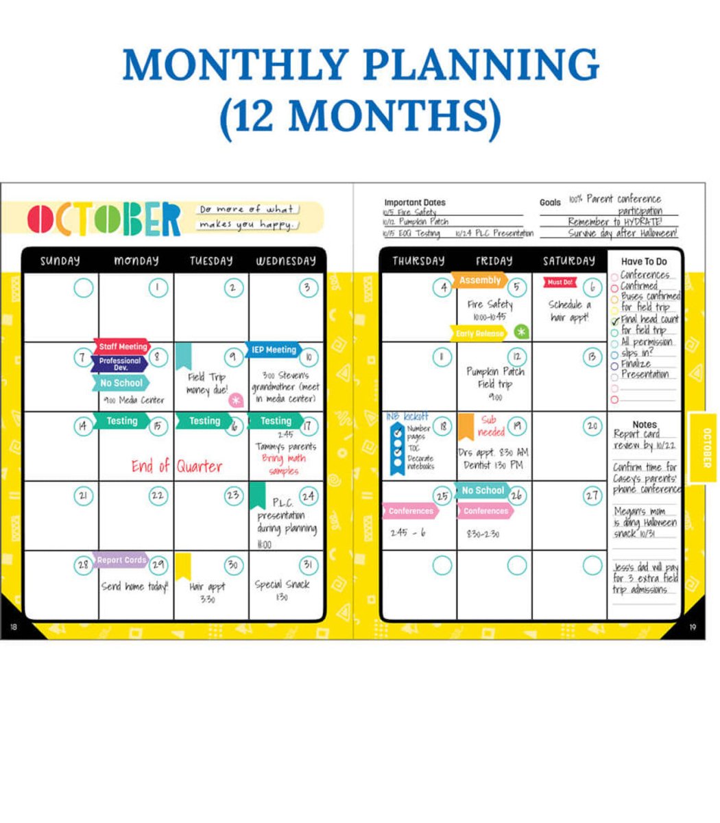 Happy Place Teacher Planner Spiral Bound-Record & Plan Books-Tools 4 Teaching-Classroom Decor and More