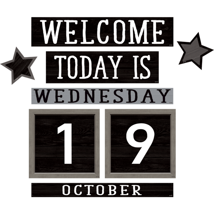 Modern Farmhouse Perpetual Calendar Mini Bulletin Board-Mini Bulletin Boards-Tools 4 Teaching-Classroom Decor and More