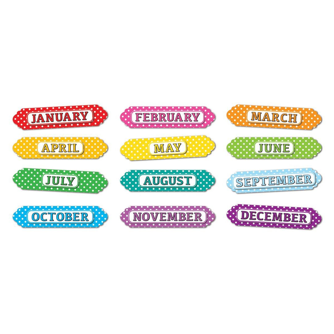Magnetic Die-Cut Border, Color Dots Months of the Year-Magnetic-Tools 4 Teaching-Classroom Decor and More