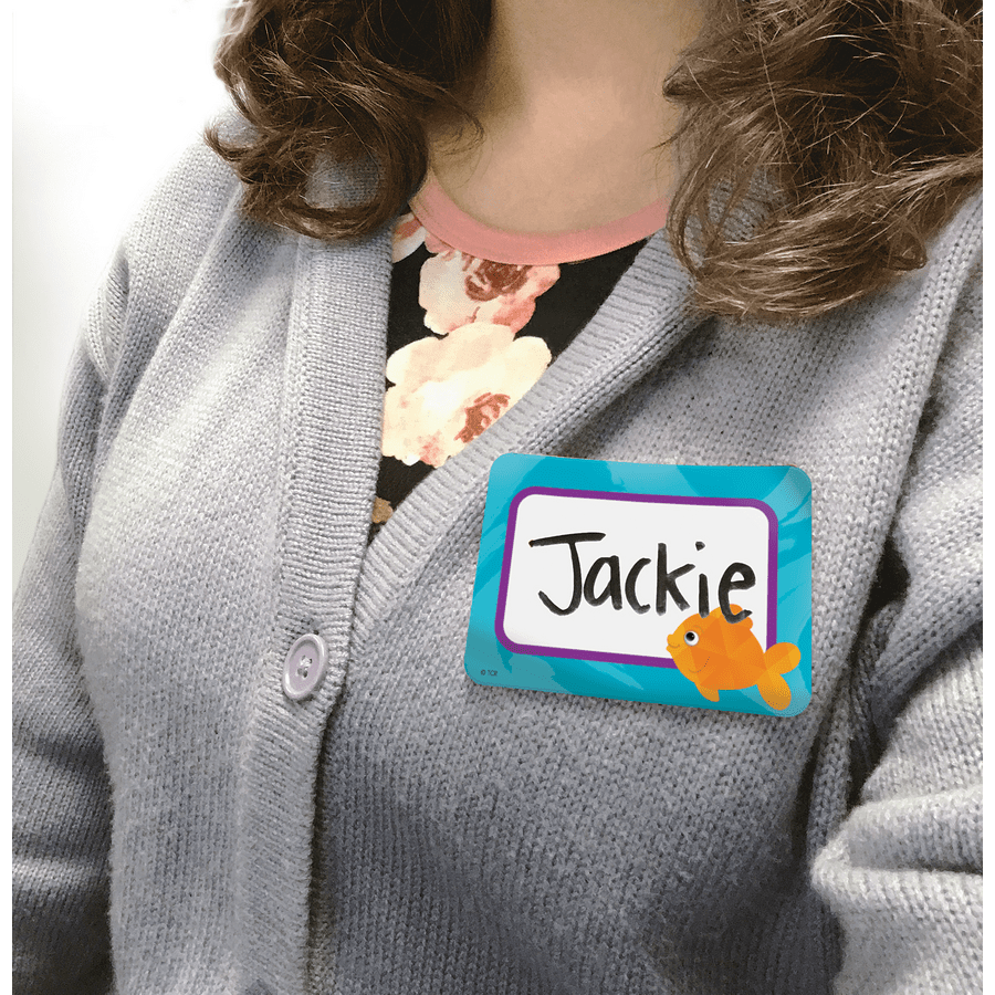 *Colorful Fish Name Tags/Labels - Multi-Pack-Nameplates & Name Tags-Tools 4 Teaching-Classroom Decor and More