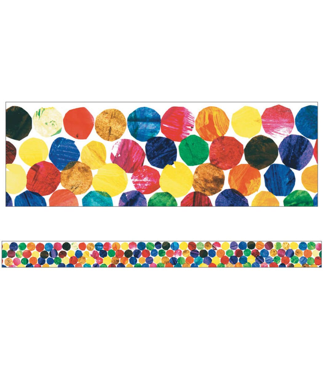 The Very Hungry Caterpillar™ Dots Straight Bulletin Board Borders-Borders-Tools 4 Teaching-Classroom Decor and More