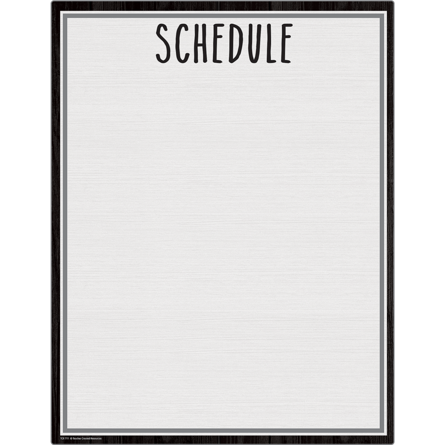 Modern Farmhouse Schedule Write-On/Wipe-Off Chart-Charts-Tools 4 Teaching-Classroom Decor and More