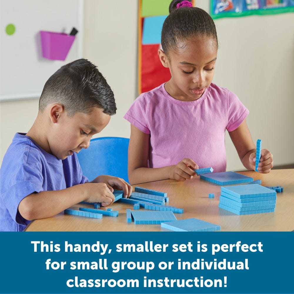 Base Ten Blocks Smart Pack, Set of 121-Place Value & Ten Frame-Tools 4 Teaching-Classroom Decor and More