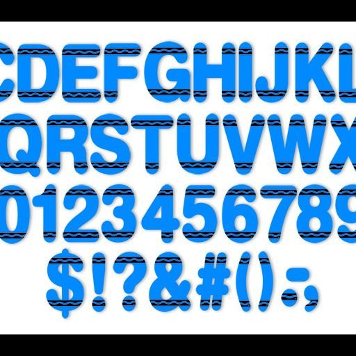 *Crayola Blue Deco Letters-Letters-Tools 4 Teaching-Classroom Decor and More