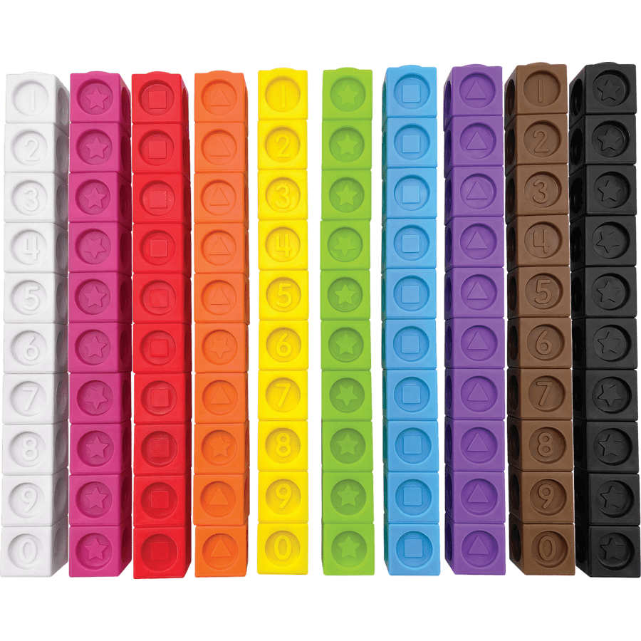 Numbers and Shapes Connecting Cubes-Math-Tools 4 Teaching-Classroom Decor and More