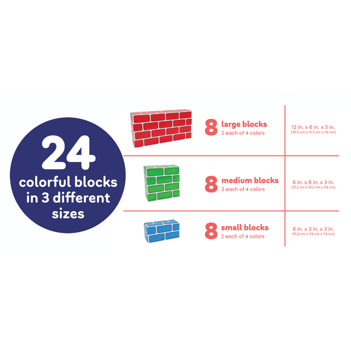 Easy-Stack Cardboard Blocks (24-Piece Set)-Building-Tools 4 Teaching-Classroom Decor and More