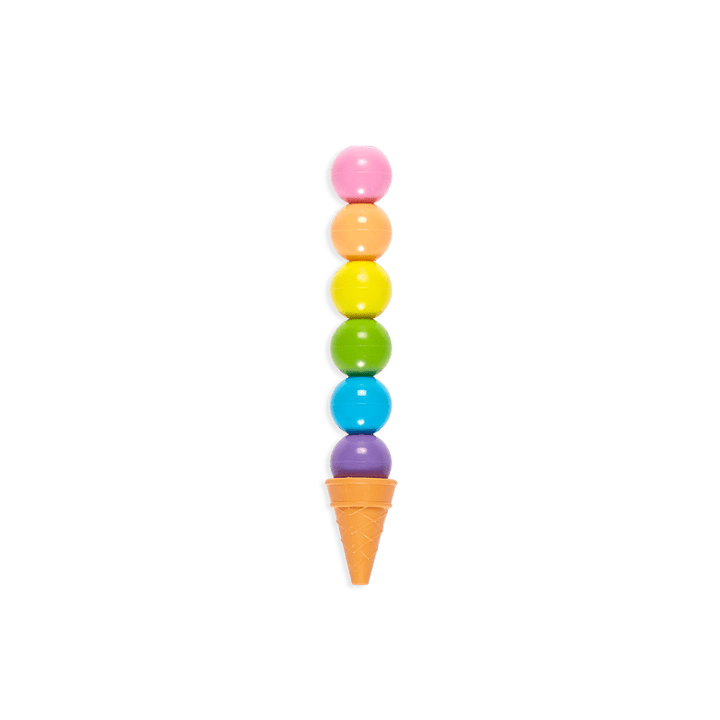 Rainbow Scoops Vanilla Scented Stacking Erasable Crayons-Art Supplies-Tools 4 Teaching-Classroom Decor and More