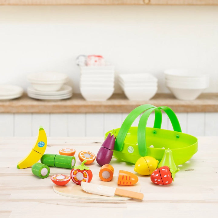 Pretendables Fruit & Veggie Basket-Play Food-Tools 4 Teaching-Classroom Decor and More