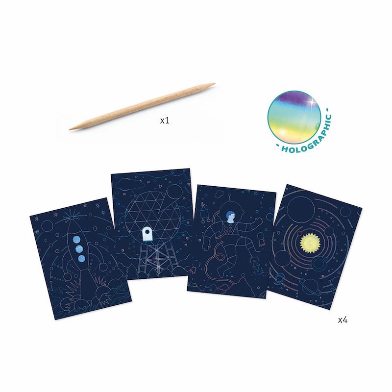Cosmic Mission Metallic Scratch Card Activity Set-Craft Activity-Tools 4 Teaching-Classroom Decor and More