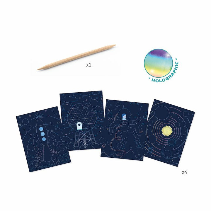 Cosmic Mission Metallic Scratch Card Activity Set-Craft Activity-Tools 4 Teaching-Classroom Decor and More