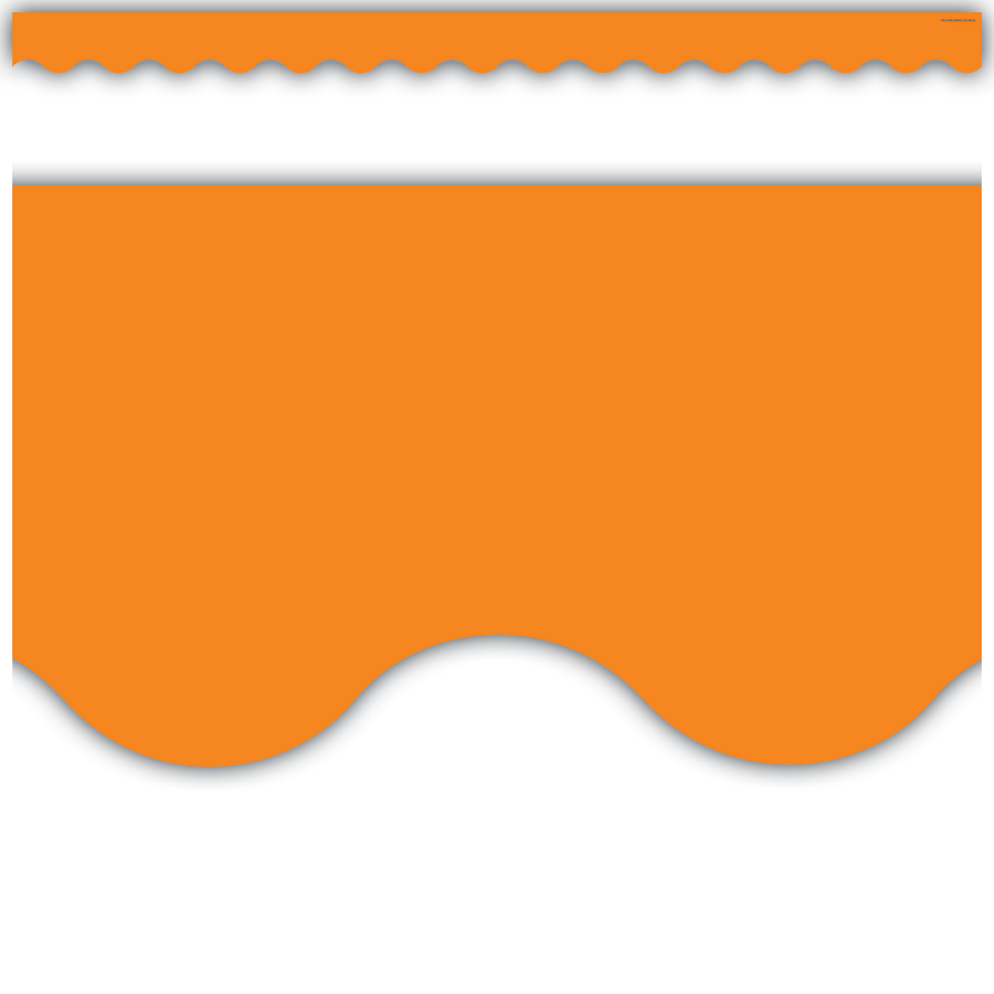 Orange Scalloped Border Trim-Borders-Tools 4 Teaching-Classroom Decor and More