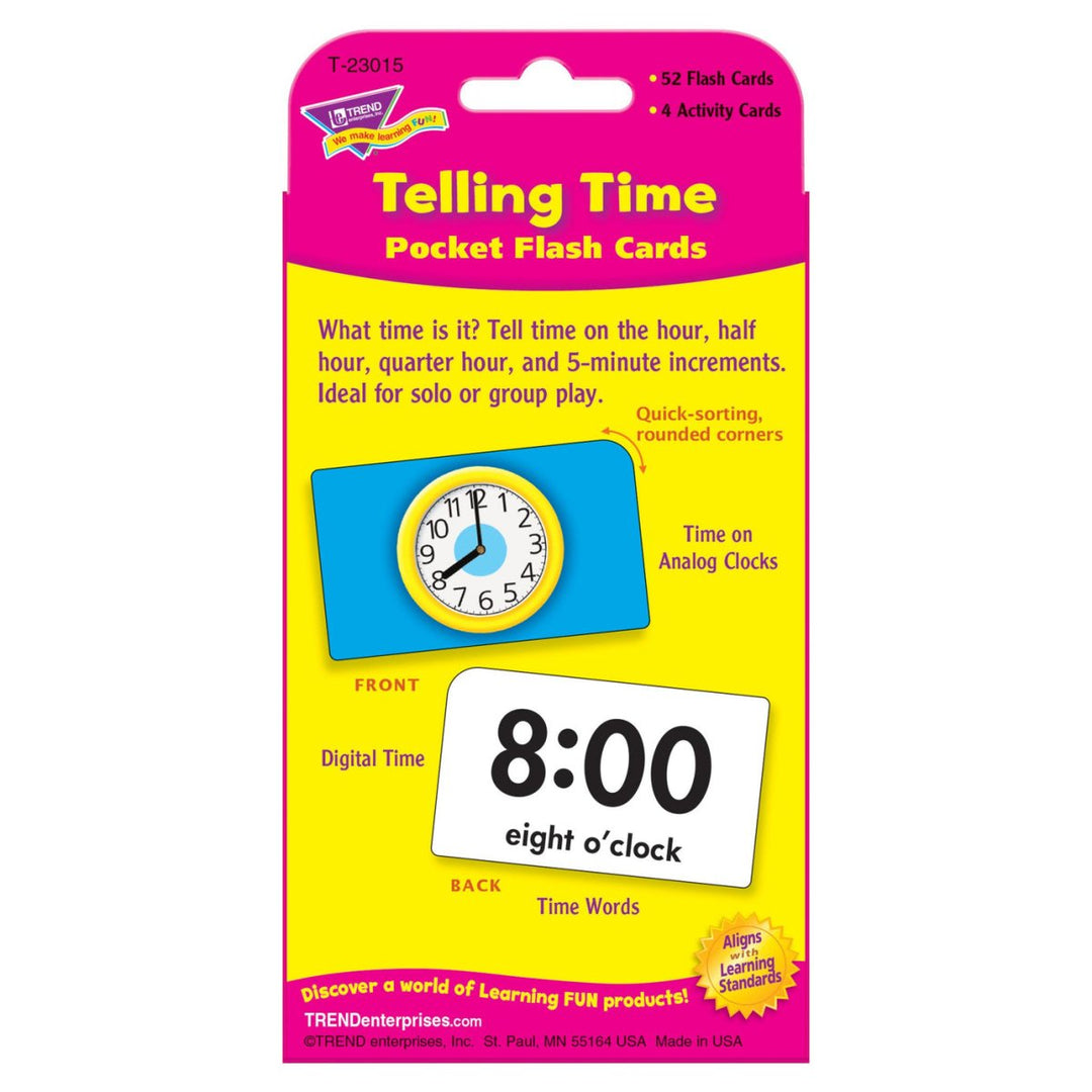 Telling Time Pocket Flash Cards-Flashcards-Tools 4 Teaching-Classroom Decor and More