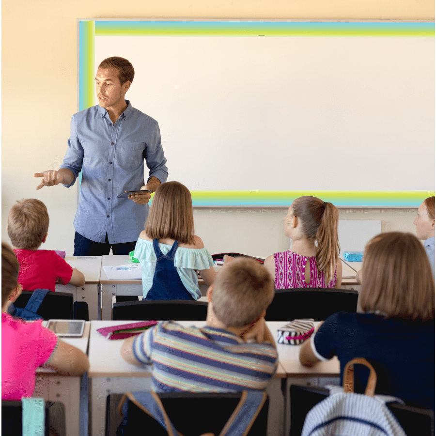 Brights 4Ever Aqua and Lime Color Wash Straight Border Trim-Borders-Tools 4 Teaching-Classroom Decor and More