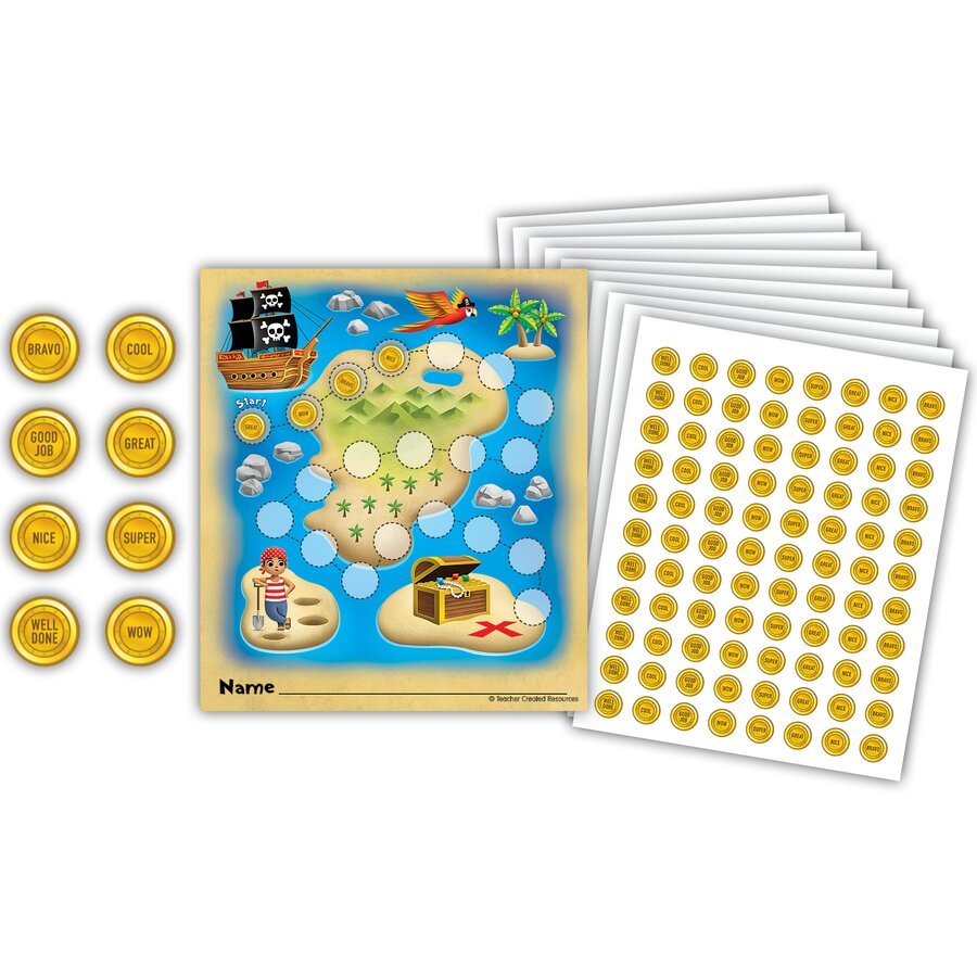 Treasure Hunt Reward Trackers with Stickers-Incentive Charts-Tools 4 Teaching-Classroom Decor and More