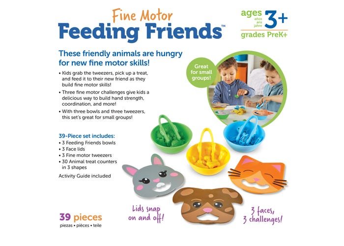 Fine Motor Feeding Friends™-Fine Motor-Tools 4 Teaching-Classroom Decor and More