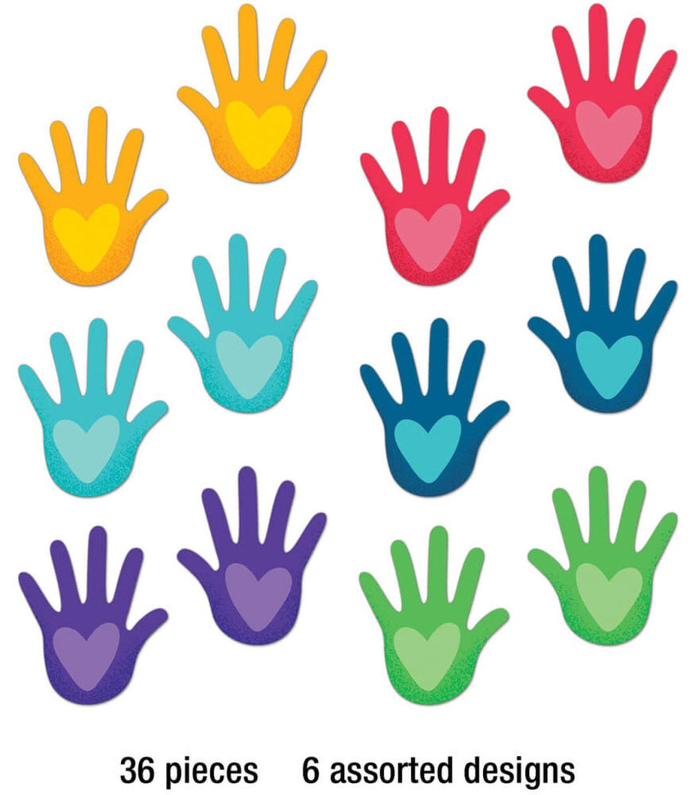 Hands with Hearts Cutouts (Assorted) - Tools 4 Teaching