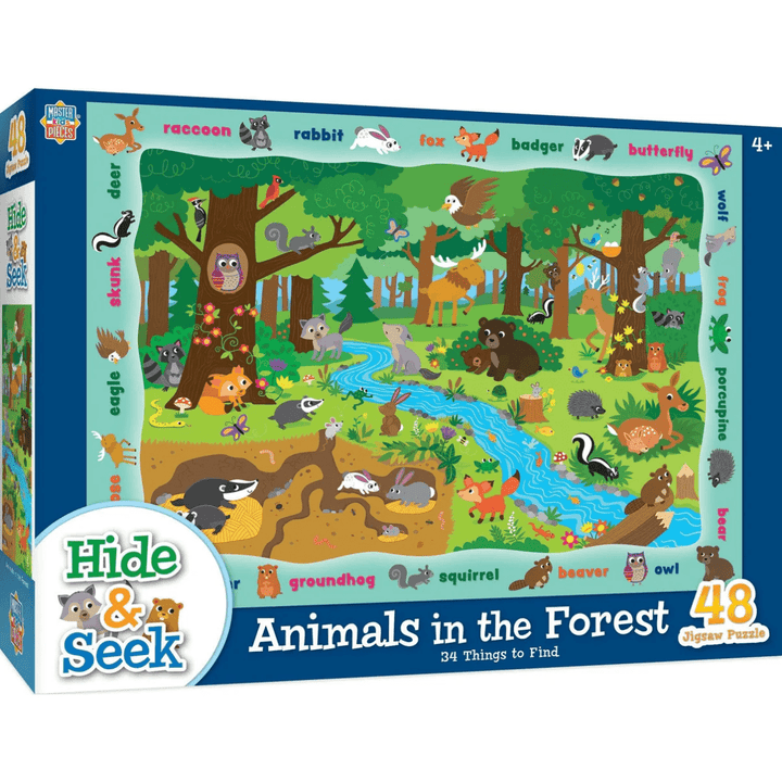 Hide & Seek - Animals in the Forest 48 Piece Jigsaw Puzzle-Puzzles-Tools 4 Teaching-Classroom Decor and More