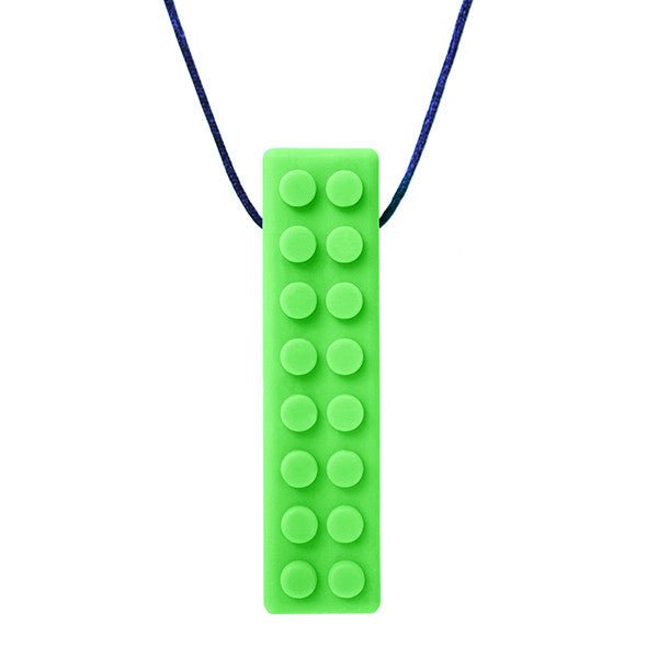 Ark's Brick Stick® Chew Necklace (Textured) - Lime Green, XT / Medium Firm-Sensory Play-Tools 4 Teaching-Classroom Decor and More