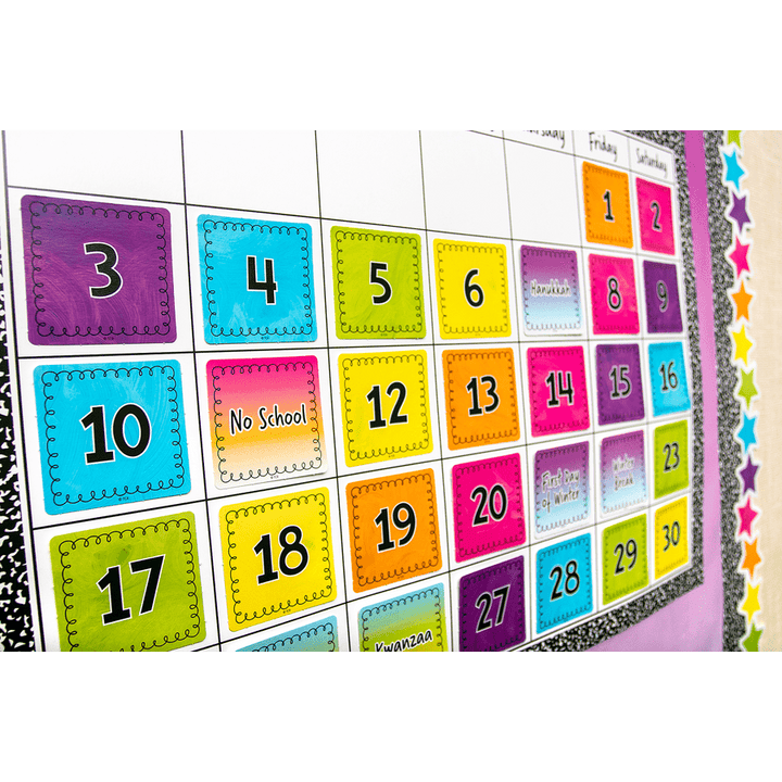 Brights 4Ever Calendar Bulletin Board-Bulletin Board Sets-Tools 4 Teaching-Classroom Decor and More