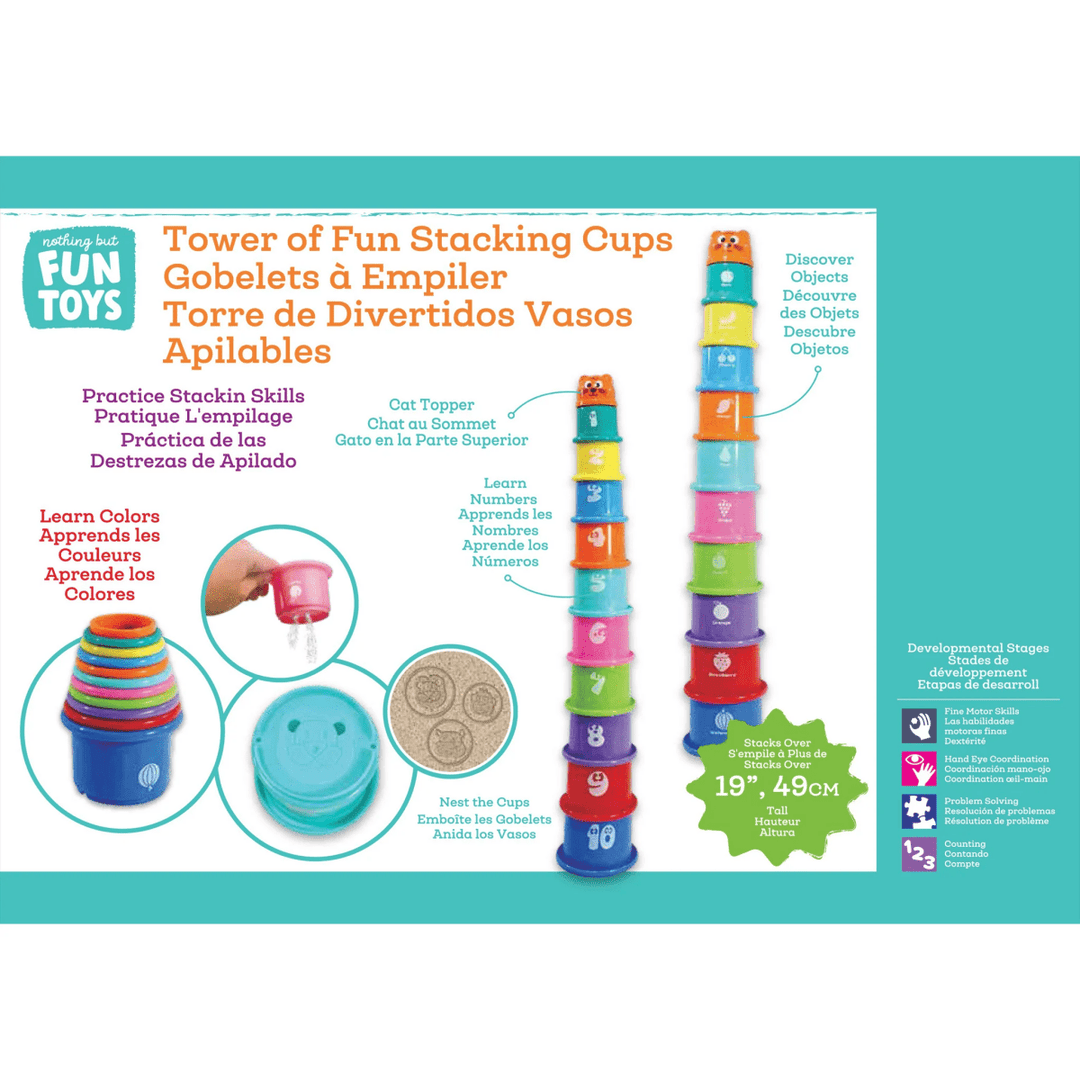 Tower of Fun Stacking Cups-Baby & Toddler-Tools 4 Teaching-Classroom Decor and More
