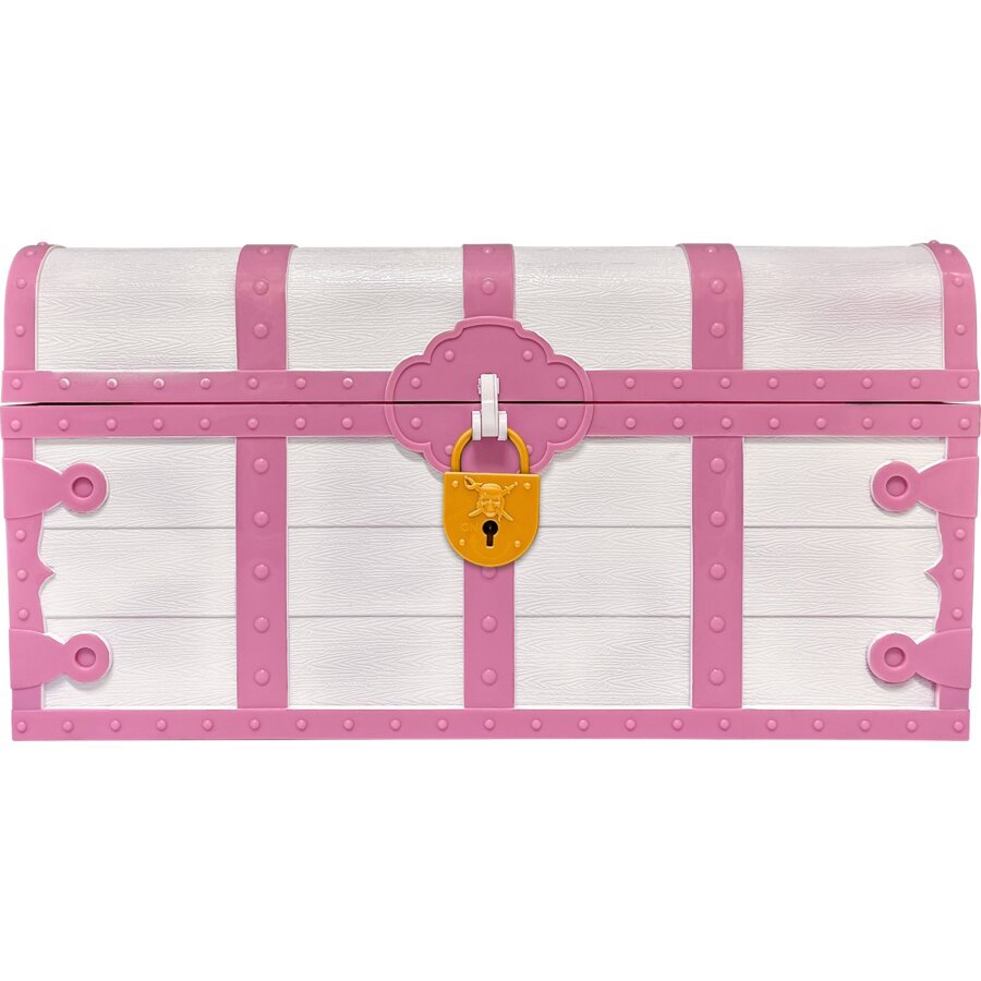 Pink and White Treasure Box with Lock and Key-Awards-Tools 4 Teaching-Classroom Decor and More