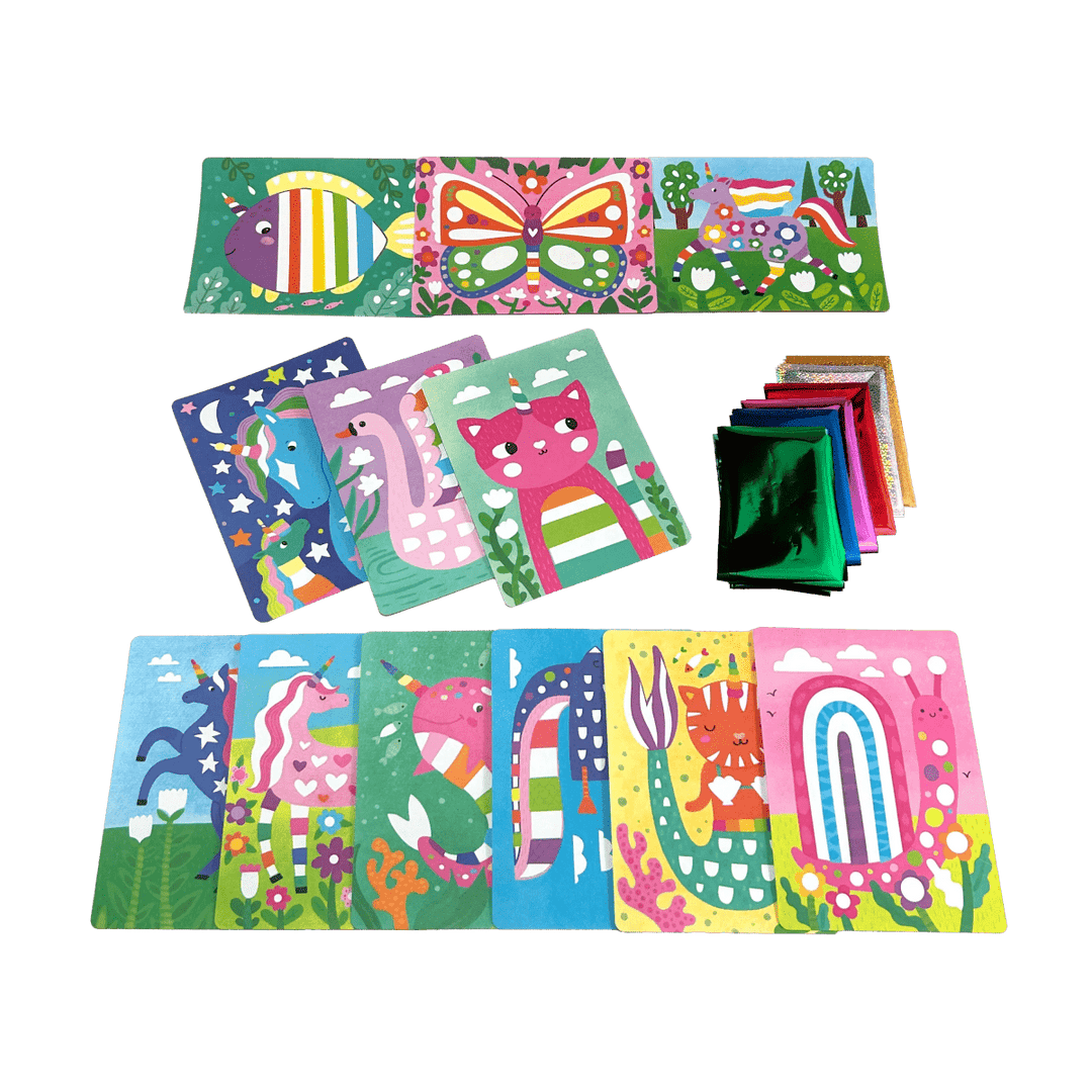 Foil-tastic Foil Art & Coloring Set - Whimsical World-Craft Activity-Tools 4 Teaching-Classroom Decor and More