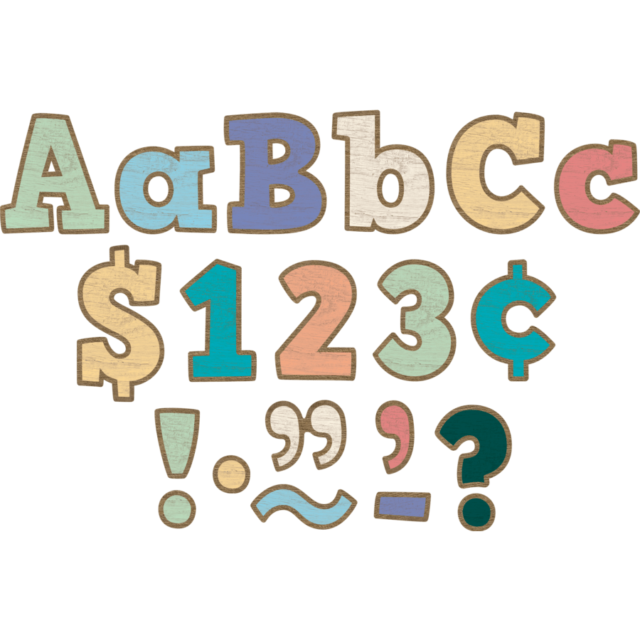 Painted Wood Bold Block 4” Letters Combo Pack-Letters-Tools 4 Teaching-Classroom Decor and More