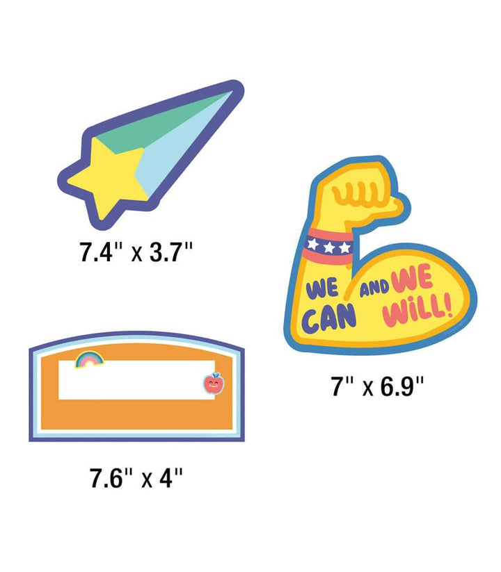 We Stick Together Our Work Is Amazing Pre-punched Bulletin Board Set Grade PK-5-Bulletin Board Sets-Tools 4 Teaching-Classroom Decor and More