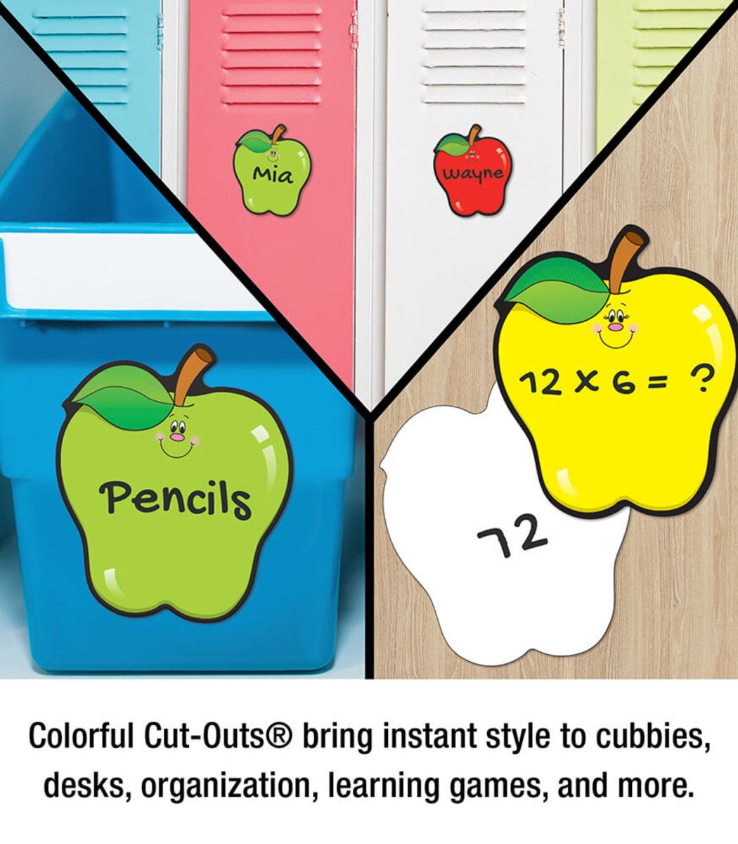 Apples Assorted Cutouts Grade PK-5-Tools 4 Teaching-Classroom Decor and More