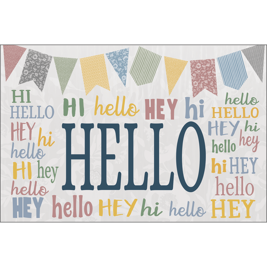 Classroom Cottage Hello Postcards-Postcards-Tools 4 Teaching-Classroom Decor and More