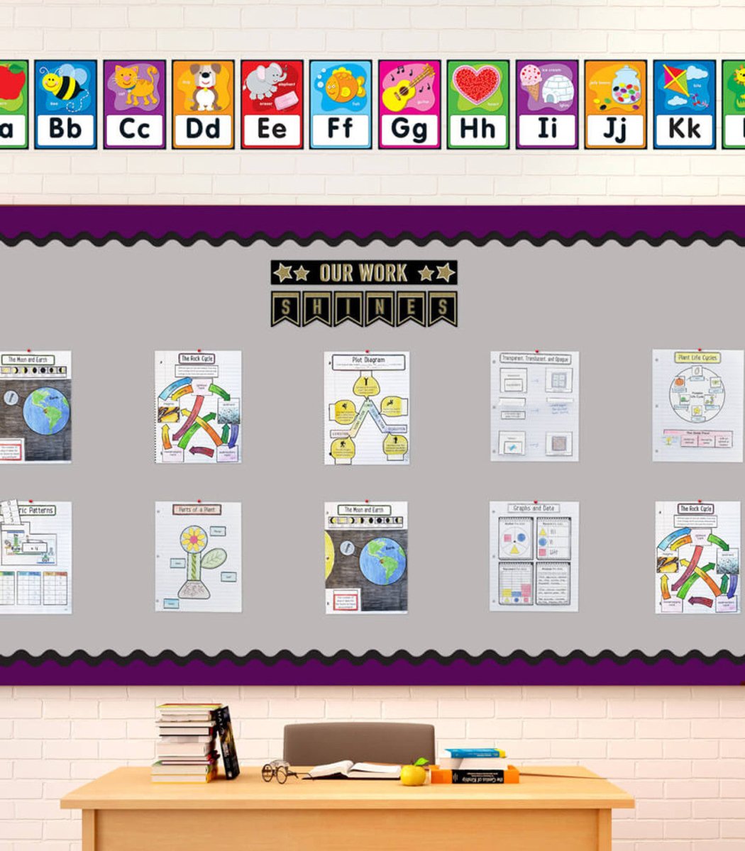 Alphabet Quick Stick Bulletin Board Set, Grade PK-2-Bulletin Board Sets-Tools 4 Teaching-Classroom Decor and More