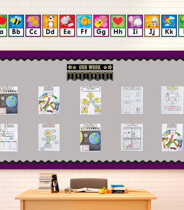 Alphabet Quick Stick Bulletin Board Set, Grade PK-2-Bulletin Board Sets-Tools 4 Teaching-Classroom Decor and More