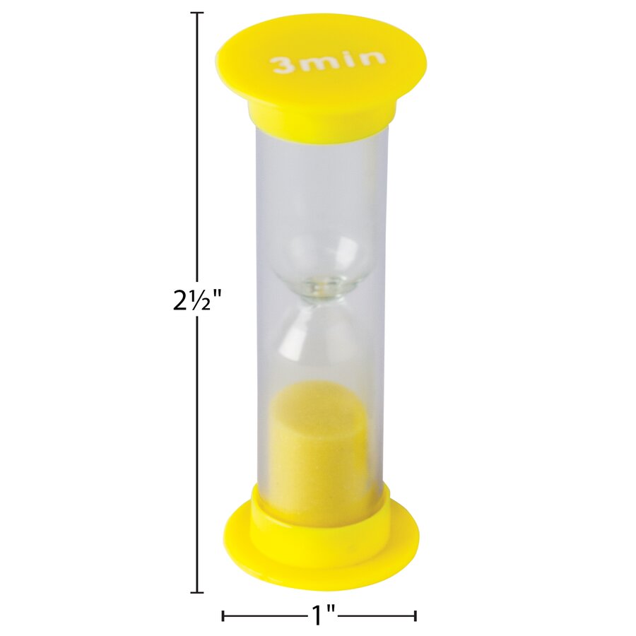 3 Minute Sand Timers - Mini-Classroom Essentials-Tools 4 Teaching-Classroom Decor and More