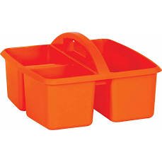 Plastic Storage Caddy: Orange-Organization-Tools 4 Teaching-Classroom Decor and More