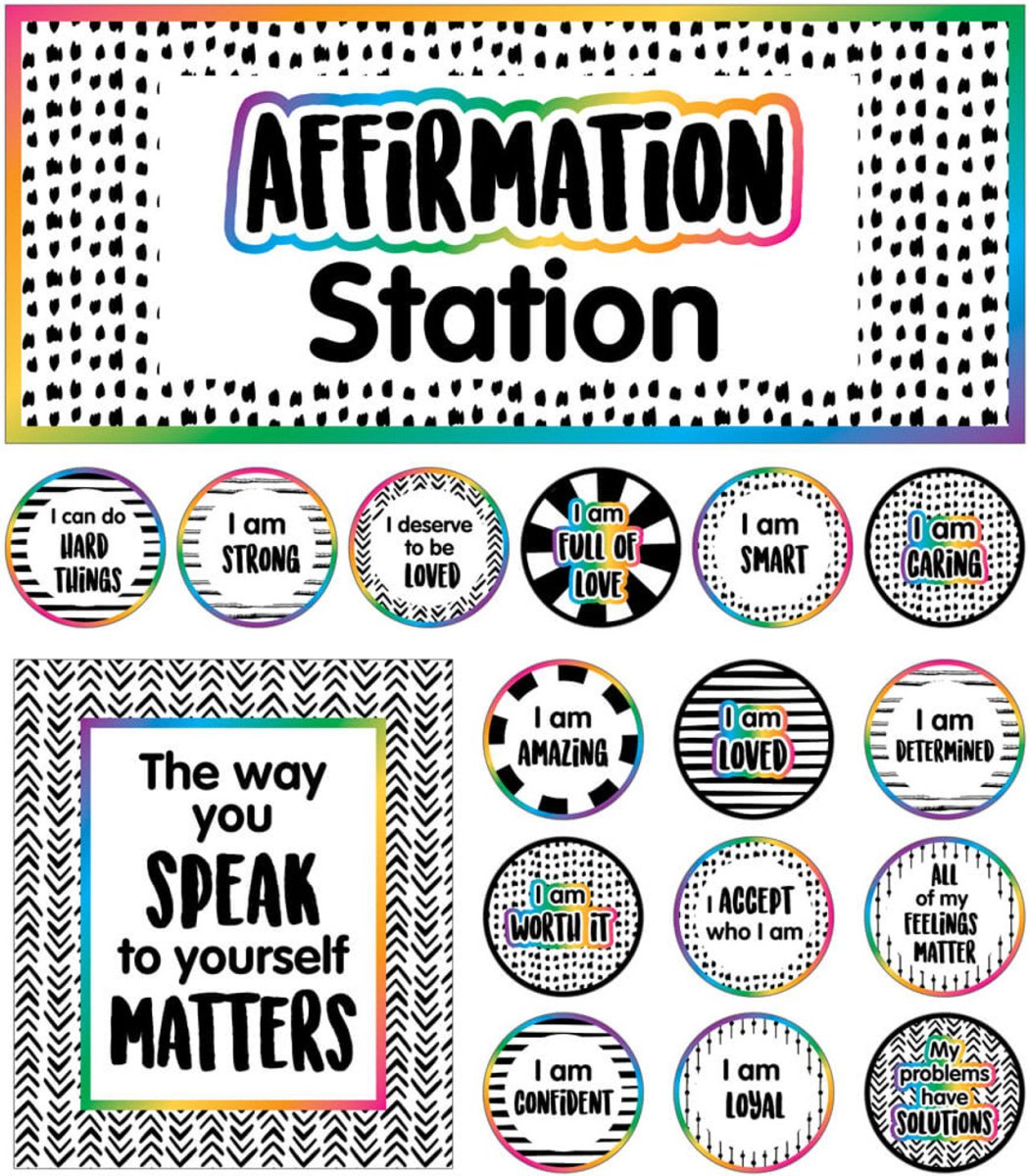 Affirmation Station Bulletin Board Set-Bulletin Board Sets-Tools 4 Teaching-Classroom Decor and More