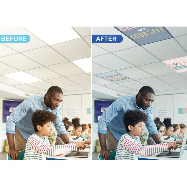 Be Positive Calming Covers Ceiling Light Filters-Sensory-Tools 4 Teaching-Classroom Decor and More