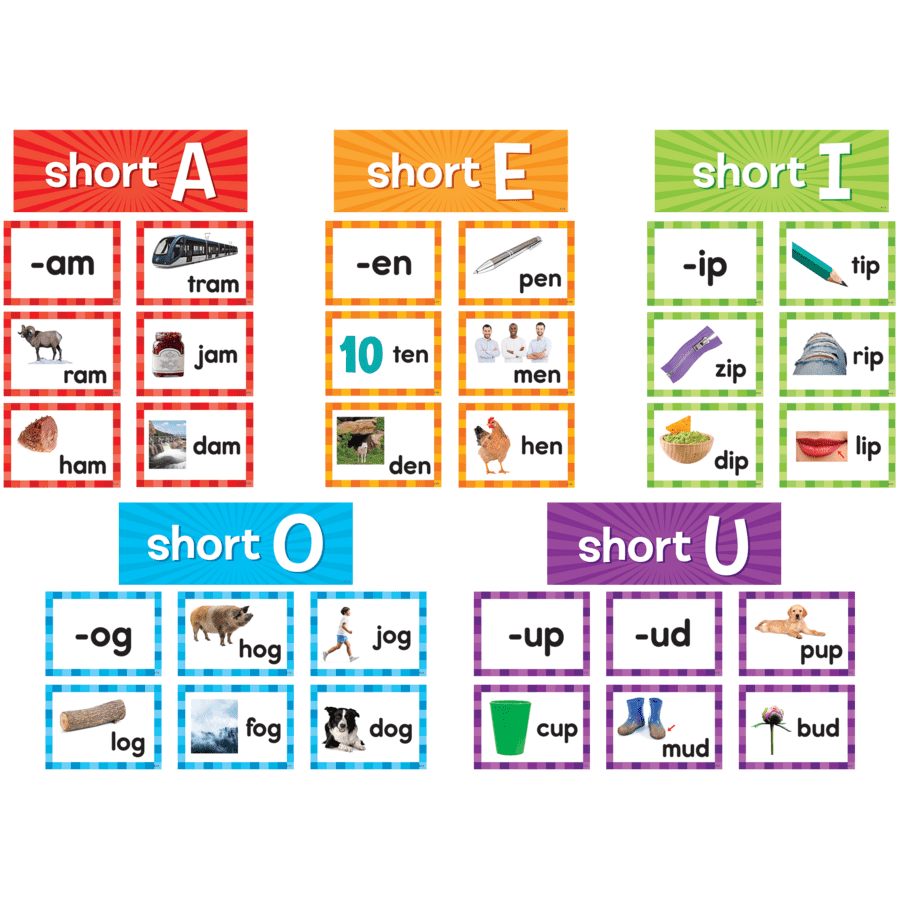 Short Vowels Pocket Chart Cards-Pocket Charts-Tools 4 Teaching-Classroom Decor and More