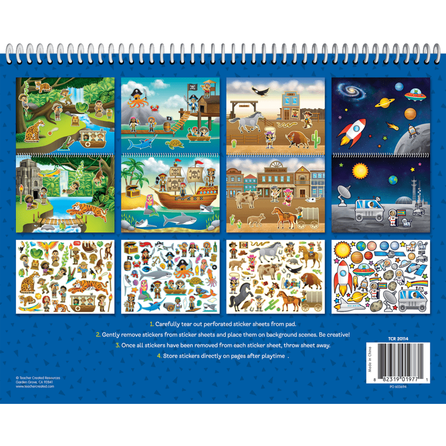 Amazing Adventures Reusable Sticker Pad-Activity Pads-Tools 4 Teaching-Classroom Decor and More