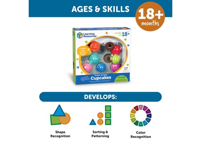 Smart Snacks® Shape Sorting Cupcakes-Baby & Toddler-Tools 4 Teaching-Classroom Decor and More