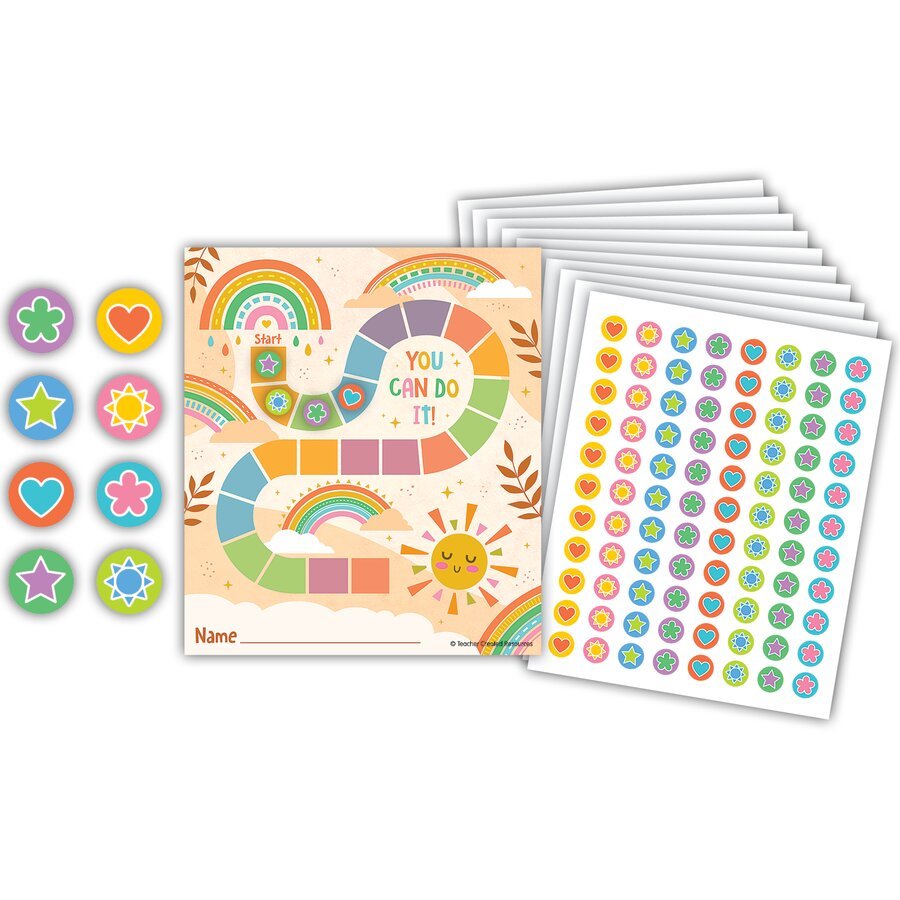 Sunshine Rainbow Reward Trackers with Stickers-Awards-Tools 4 Teaching-Classroom Decor and More