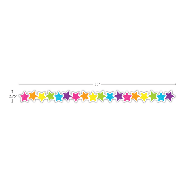 Brights 4Ever Stars Die-Cut Border Trim-Borders-Tools 4 Teaching-Classroom Decor and More