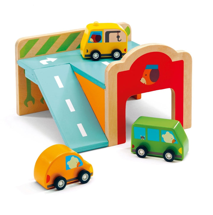 *Minigarage Wooden Automobile Set-Developmental-Tools 4 Teaching-Classroom Decor and More