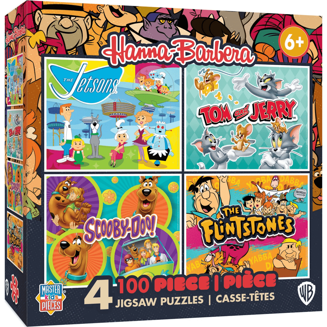Hanna-Barbera 4-Pack 100 Piece Jigsaw Puzzles-Puzzles-Tools 4 Teaching-Classroom Decor and More