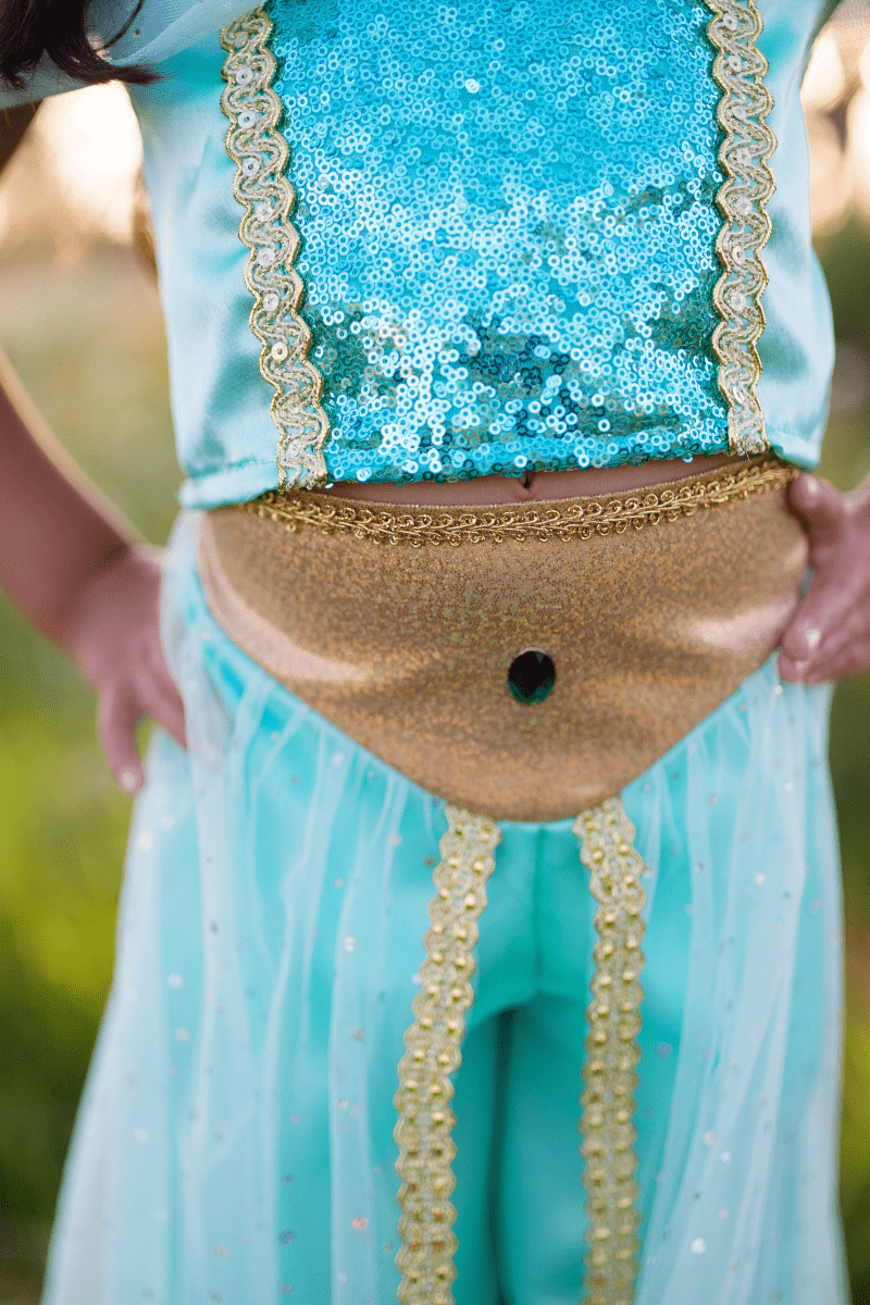 Jasmine Princess Set Teal, Size 5-6-Dress Up & Jewelry-Tools 4 Teaching-Classroom Decor and More